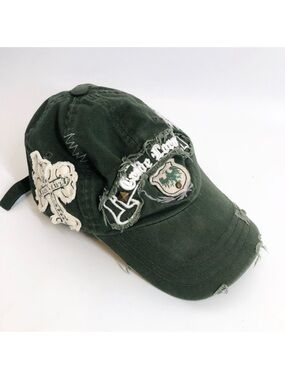 Leader Croix de Lorraine Distressed Green Baseball Cap